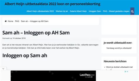 Sam ah – Inloggen op AH Sam – Albert Heijn .